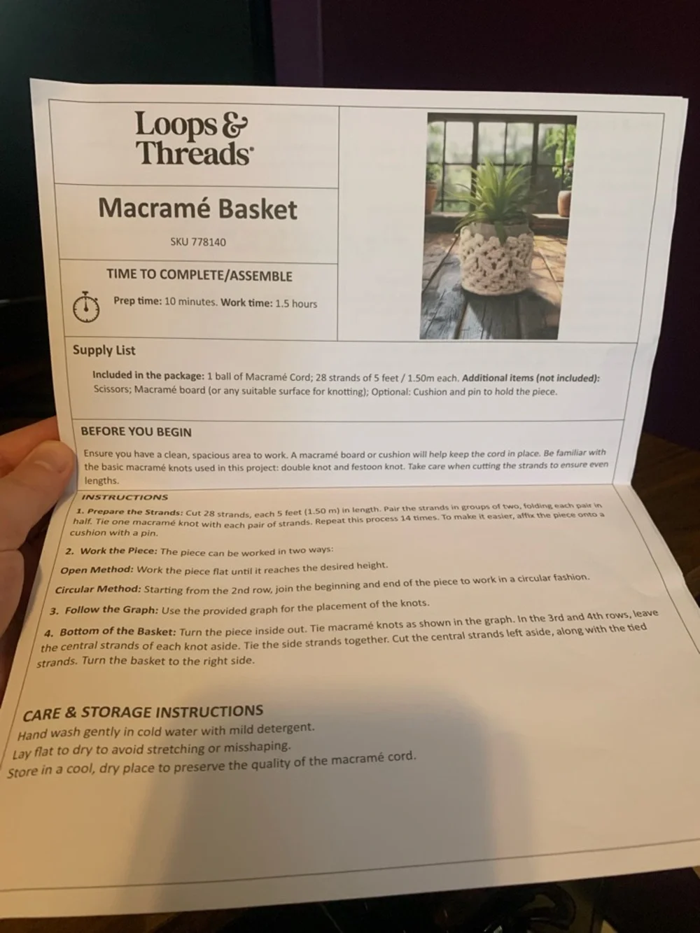 Loops & Threads Macrame Planter Kit - Picture 6 of 6